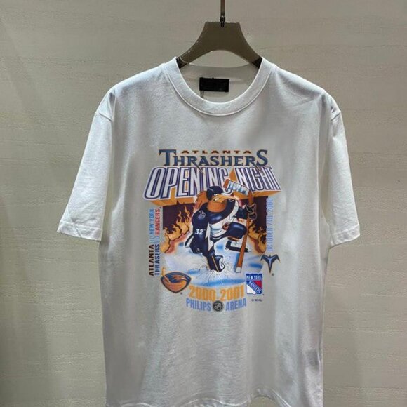 Vintage Atlanta Thrashers Vs New York 2000 Opening Night Shirt PM - Picture 1 of 3
